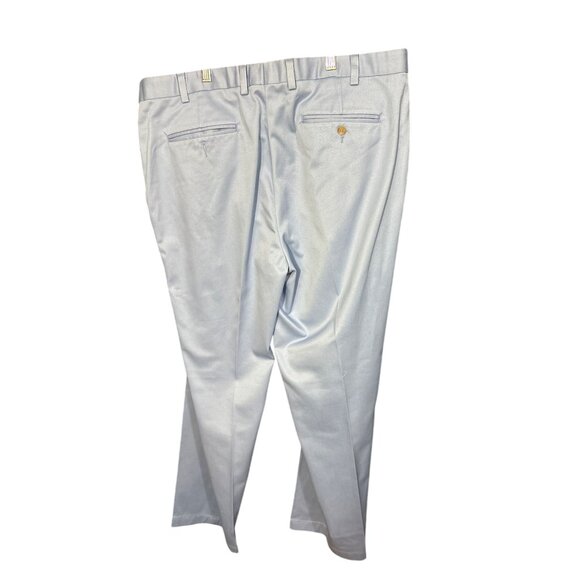 Ralph Lauren Mens Light Blue Cotton Pants Size 40/31 Flat Front Slim Fit Tailore - Picture 4 of 5